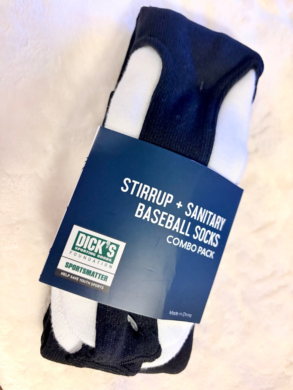 DSG Stirrup & Sanitary Baseball Socks Pack - Black & White